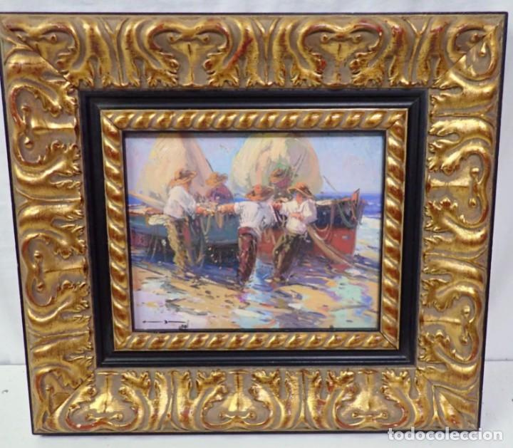 Arte: &Oacute;leo sobre lienzo tabla a catalogar - Foto 1