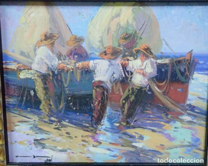 Arte: &Oacute;leo sobre lienzo tabla a catalogar - Foto 2