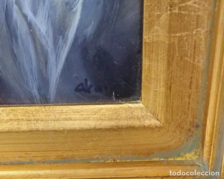 Arte: &Oacute;leo sobre tabla firma a catalogar - Foto 3