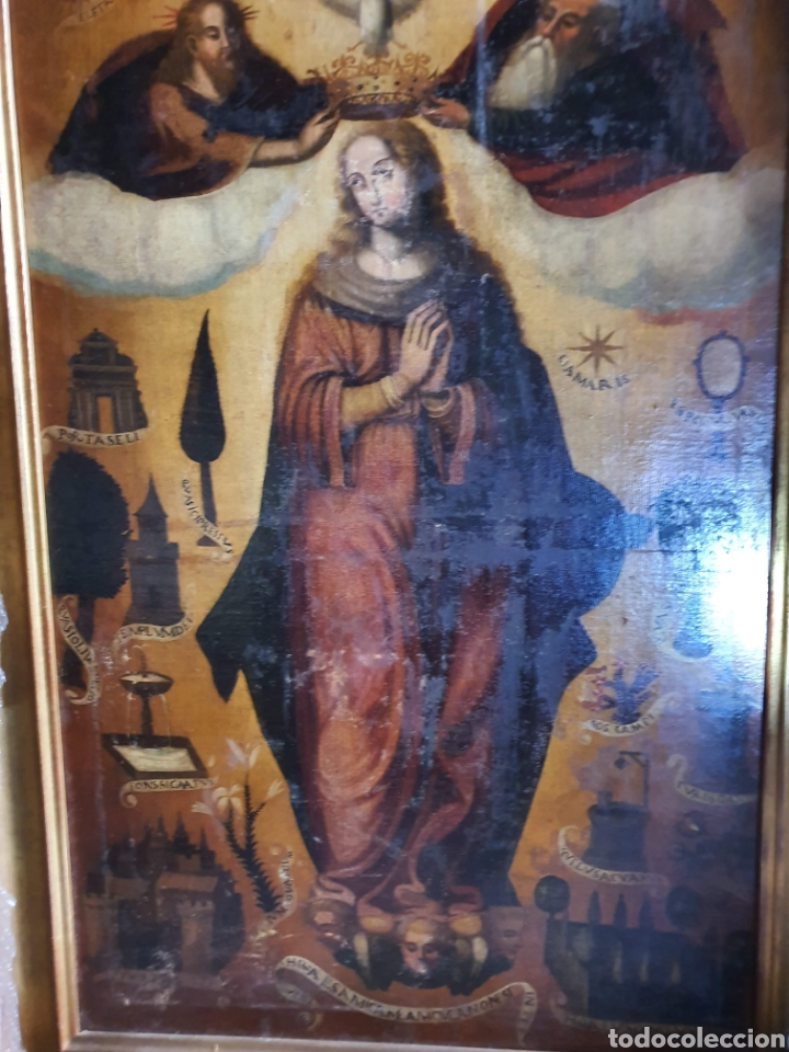 INMACULADA. CIRCULO VICENTE MACIP. 114CMX 100CM (Arte - Pintura - Pintura al Óleo Antigua siglo XVI)