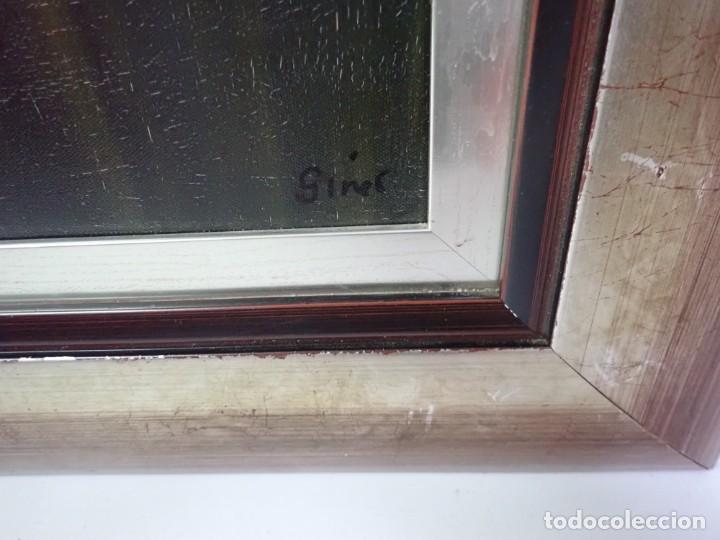 Arte: &Oacute;leo sobre tablex firmado giner - Foto 2