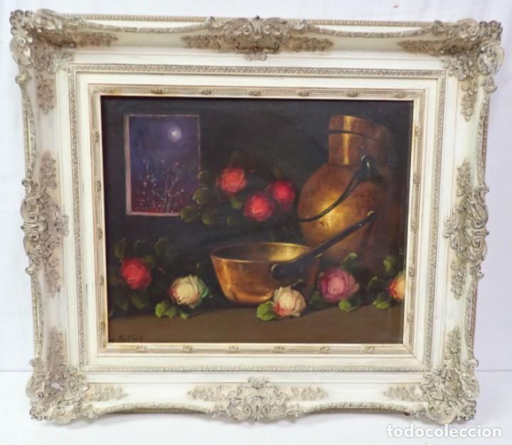 Arte: &Oacute;leo sobre tabla firmado a catalogar - Foto 1