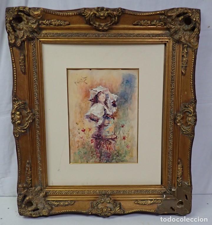 Arte: Acuarela firmada mu&ntilde;oz - Foto 1