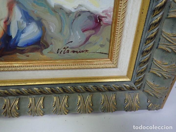 Arte: &Oacute;leo sobre lienzo firma a catalogar - Foto 2