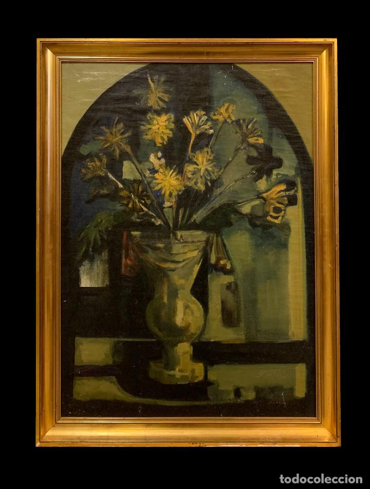 Arte: EXCEPCIONAL FLORERO ESC. ESPA&Ntilde;P&Ntilde;A - Foto 1