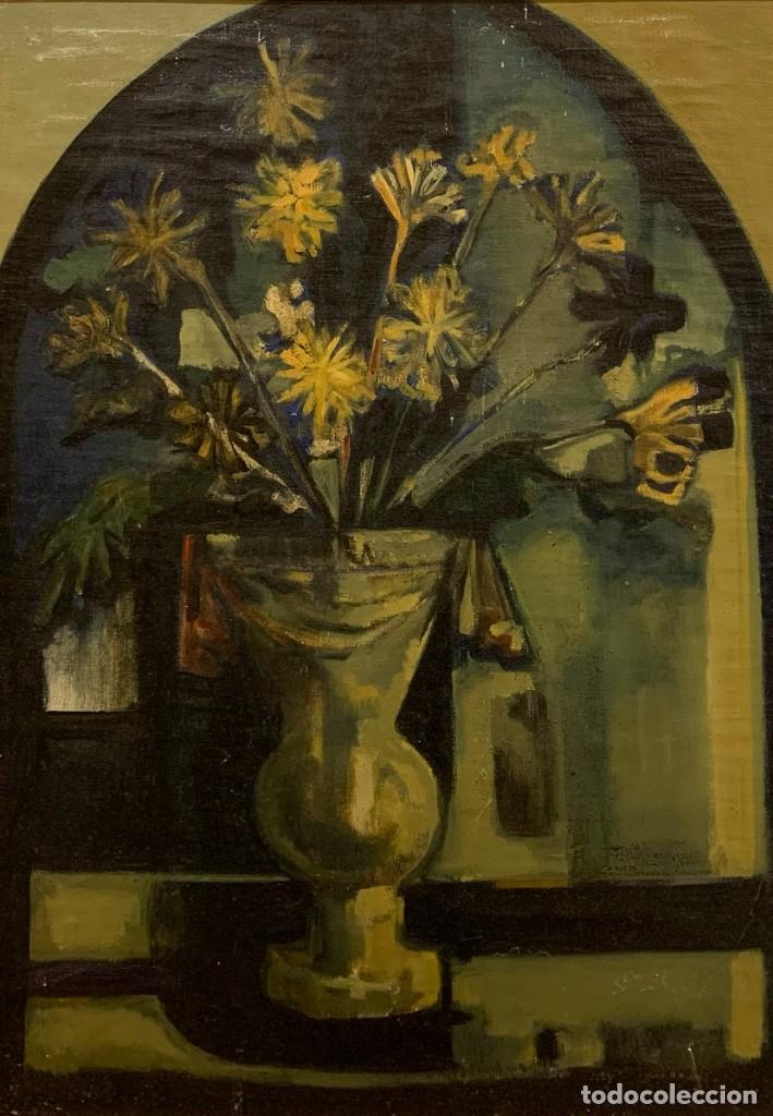 Arte: EXCEPCIONAL FLORERO ESC. ESPA&Ntilde;P&Ntilde;A - Foto 2