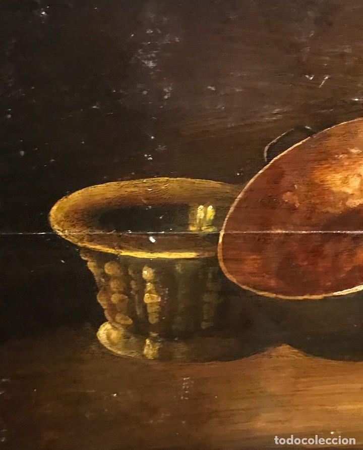 Arte: BODEGON ESPA&Ntilde;OL CON CALDERO Y BOTELLA - Foto 2