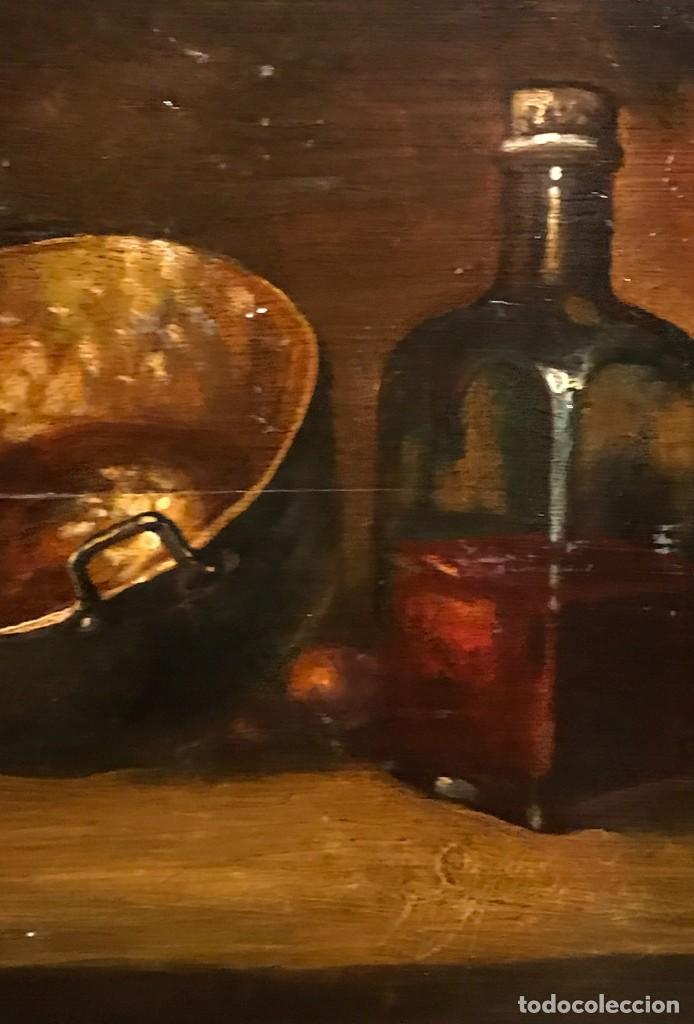 Arte: BODEGON ESPA&Ntilde;OL CON CALDERO Y BOTELLA - Foto 4
