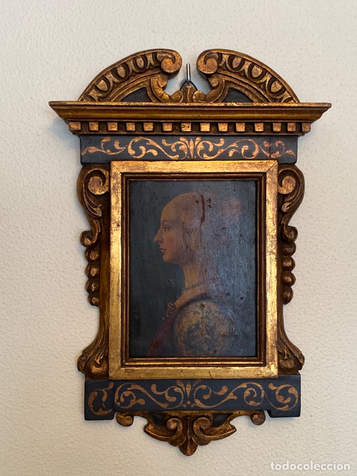 Arte: Cuadro anónimo del siglo XVI Madonna Italiana. Marco de época - Foto 1 - 302057718