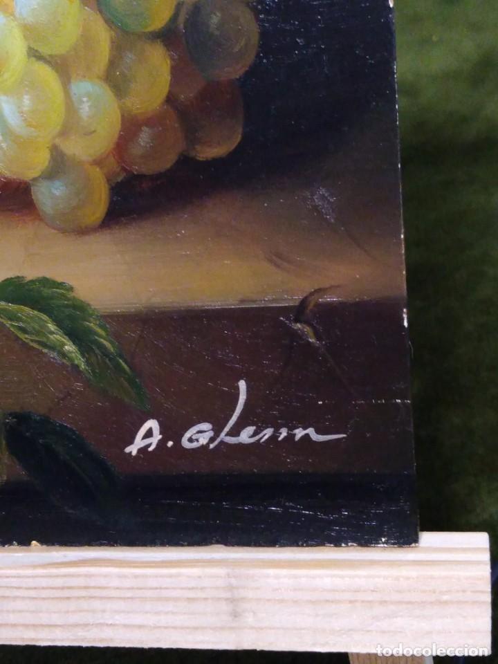 Arte: &Oacute;leo sobre tabla, bodeg&oacute;n de frutas, firmado. REF-9257 - Foto 2