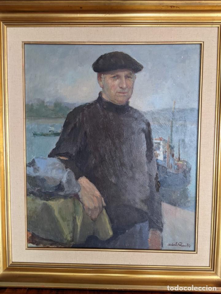 Arte: Oleo sobre lienzo. Carlos Gil. Arrantzale. - Foto 1