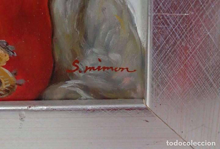 Arte: &Oacute;leo sobre tabla firma s.mimon - Foto 2