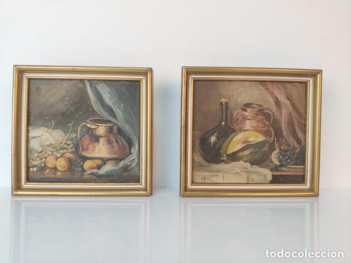 Arte: Bonita pareja de bodegones en oleo sobre tabla firmados V. Blanes - Foto 4 - 303625233