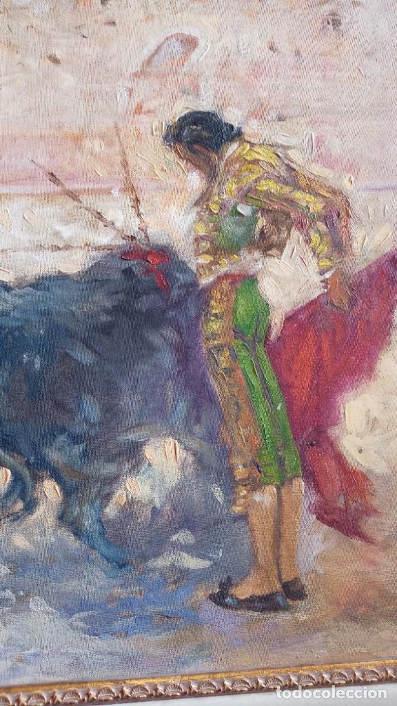 Arte: Pase taurino oleo sobre tabla - Foto 2