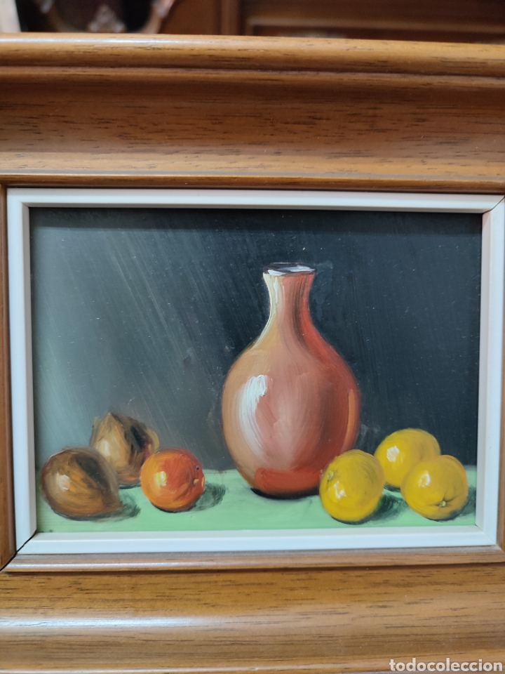 Arte: Cuadro &Oacute;leo sobre tabla de bodeg&oacute;n sin firmar - Foto 3