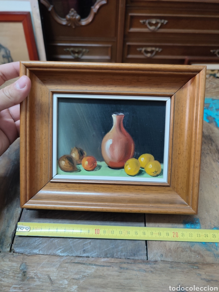Arte: Cuadro &Oacute;leo sobre tabla de bodeg&oacute;n sin firmar - Foto 4