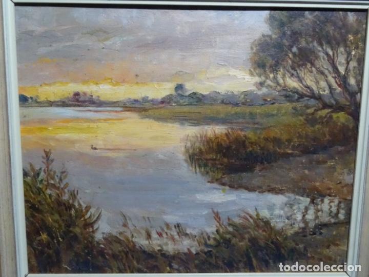 Arte: &Oacute;LEO SOBRE TABLA ANONIMO. CIRCULO ALEXANDRE DE RIQUER. - Foto 1