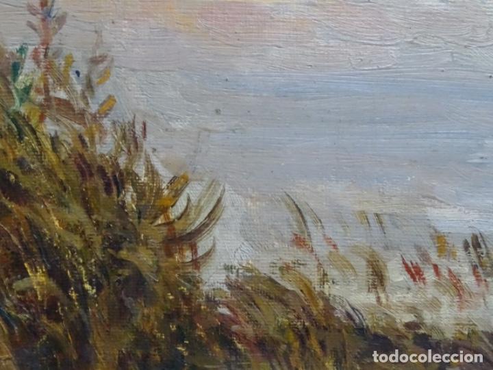 Arte: &Oacute;LEO SOBRE TABLA ANONIMO. CIRCULO ALEXANDRE DE RIQUER. - Foto 5