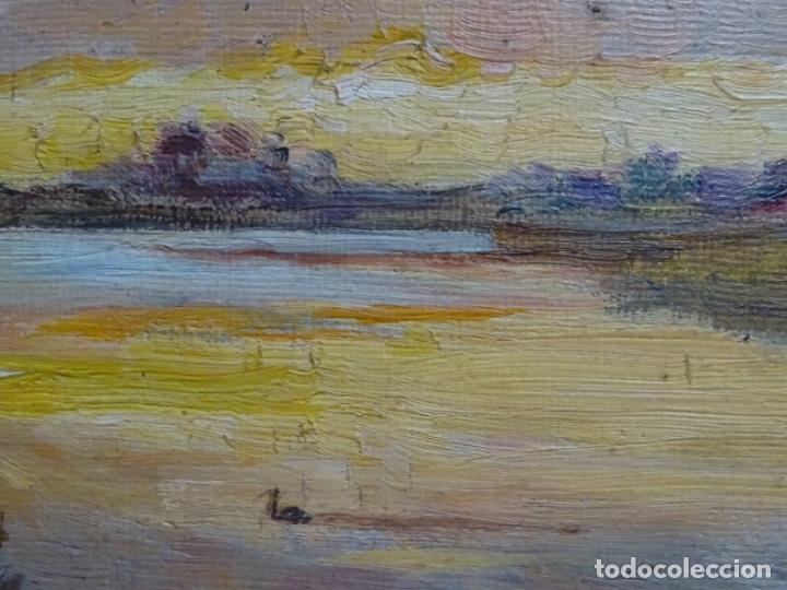 Arte: &Oacute;LEO SOBRE TABLA ANONIMO. CIRCULO ALEXANDRE DE RIQUER. - Foto 8