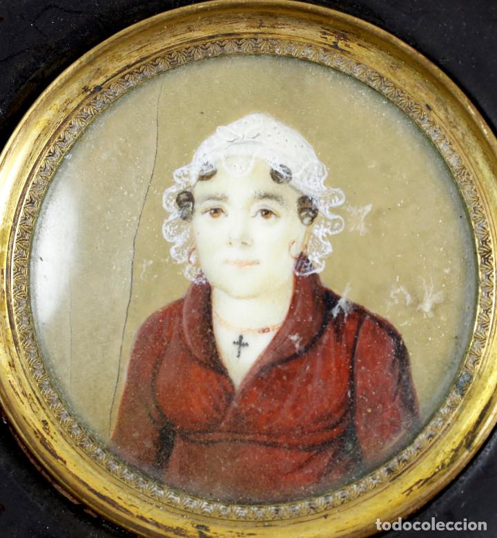 Arte: MINIATURA DE JOVEN, 1820 APROX. - Foto 2