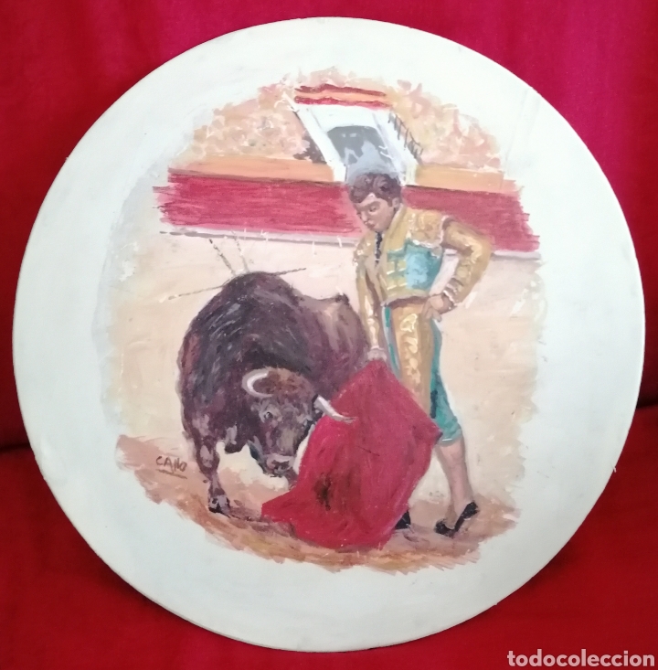 Arte: Antiguo Oleo Taurino. - Foto 3
