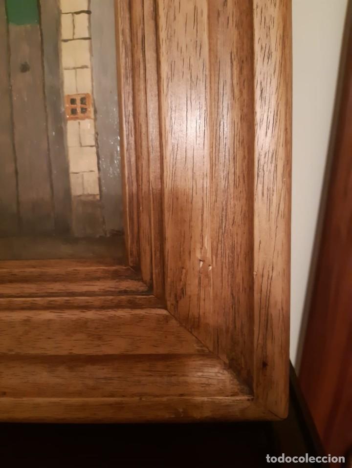 Arte: Cuadro Gato sobre paisaje. Oleo sobre tabla - Foto 4