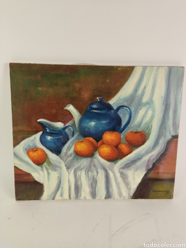 Arte: C-1079. VILADOMAT. OLEO SOBRE LIENZO. BODEGON. - Foto 1