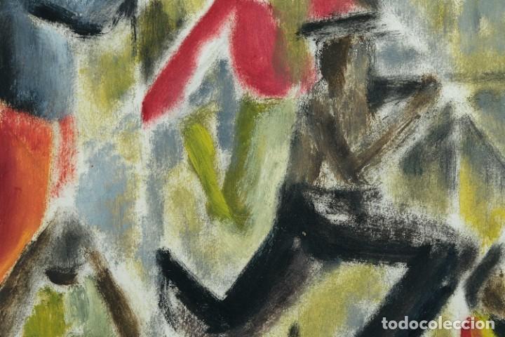 Arte: &Oacute;leo sobre papel figuras con armas - Foto 3