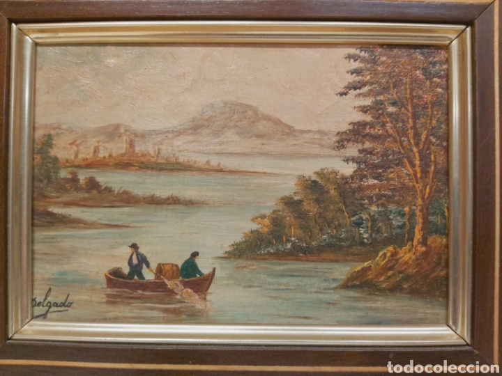 Arte: Oleo sobre tabla firmado Delgado - Foto 2