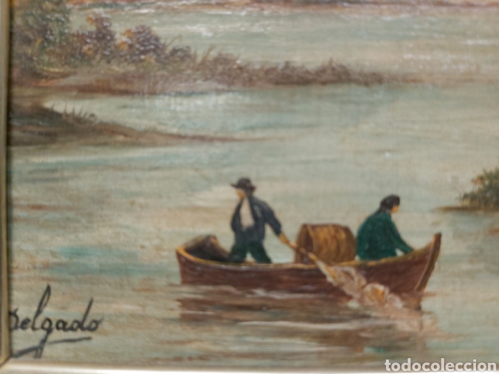 Arte: Oleo sobre tabla firmado Delgado - Foto 3