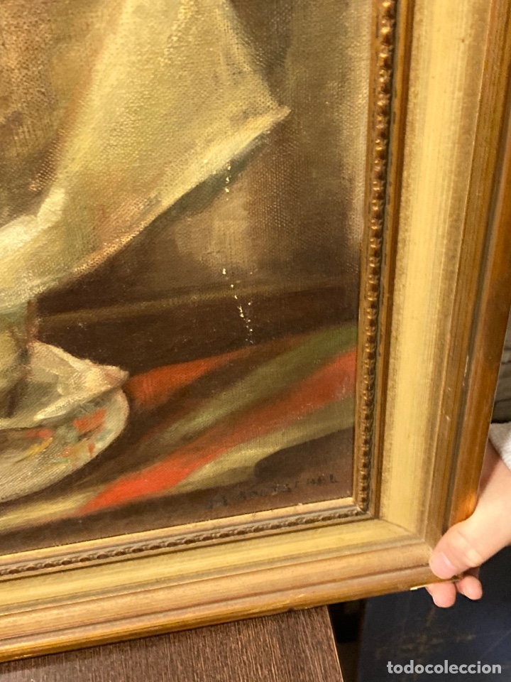 Arte: &Oacute;leo sobre lienzo, firma a identificar - Foto 4