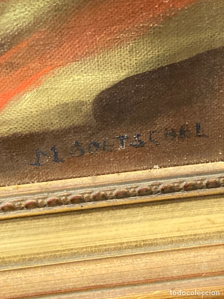 Arte: &Oacute;leo sobre lienzo, firma a identificar - Foto 6