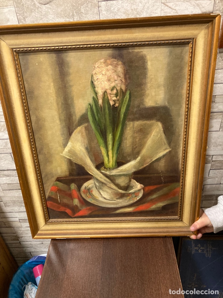 Arte: &Oacute;leo sobre lienzo, firma a identificar - Foto 1
