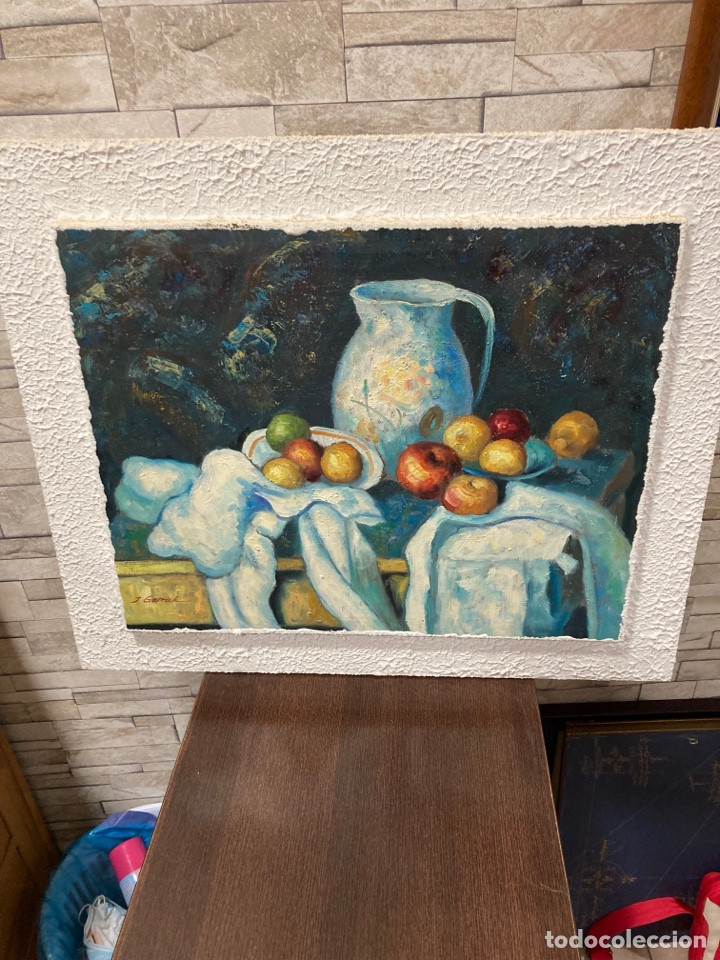 Arte: &Oacute;leo sobre lienzo, firma a identificar - Foto 1