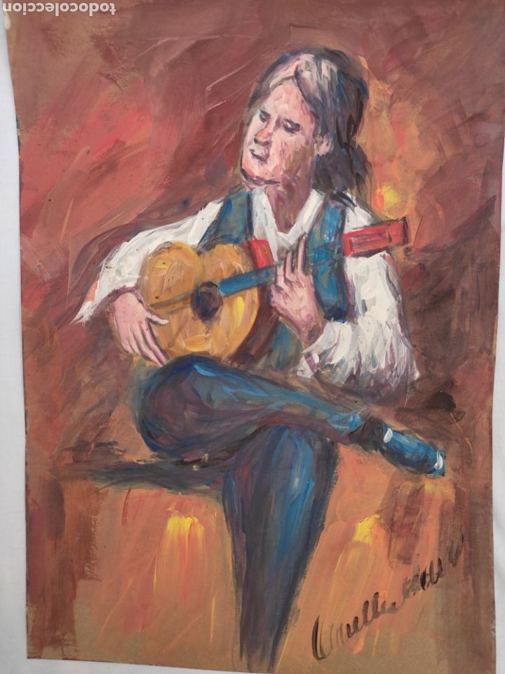 Arte: Guitarrista ( original ) - Foto 1