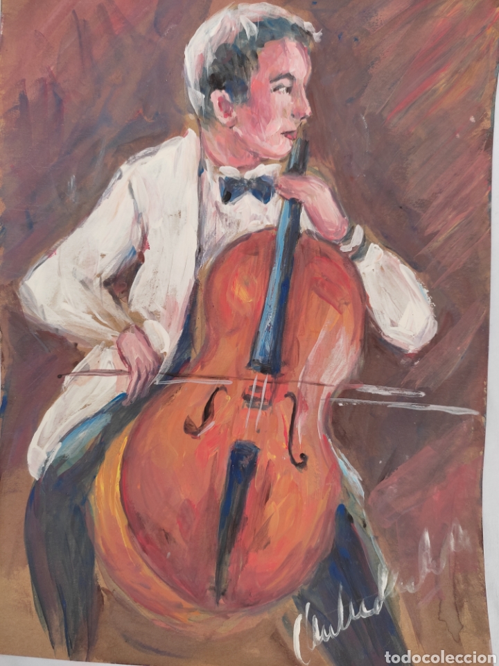 Art: Violonchelista ( impresi&oacute;nismo ) m&uacute;sico