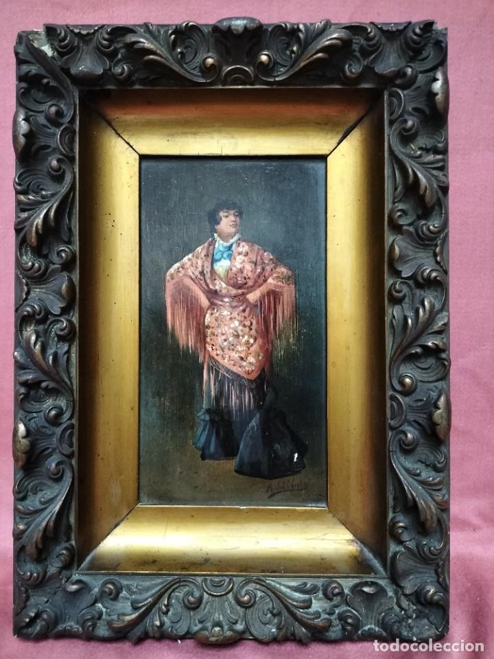 Arte: Manolas con maton de manila del siglo XIX - Foto 1