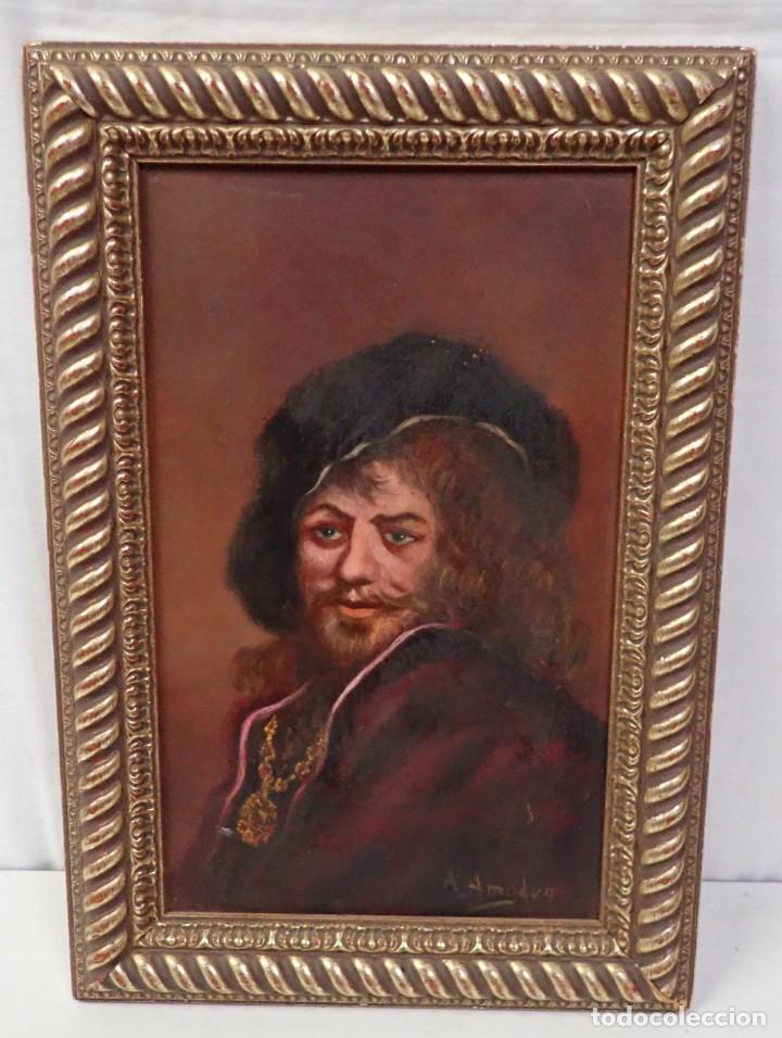 Arte: oleo sobre tabla firmado A,amodeo - Foto 1