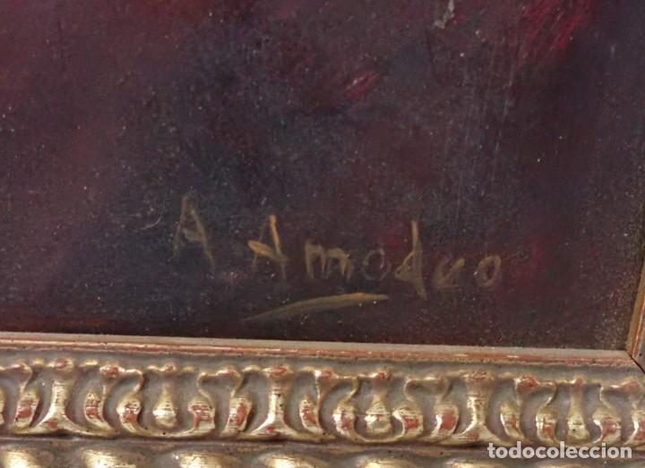 Arte: oleo sobre tabla firmado A,amodeo - Foto 2