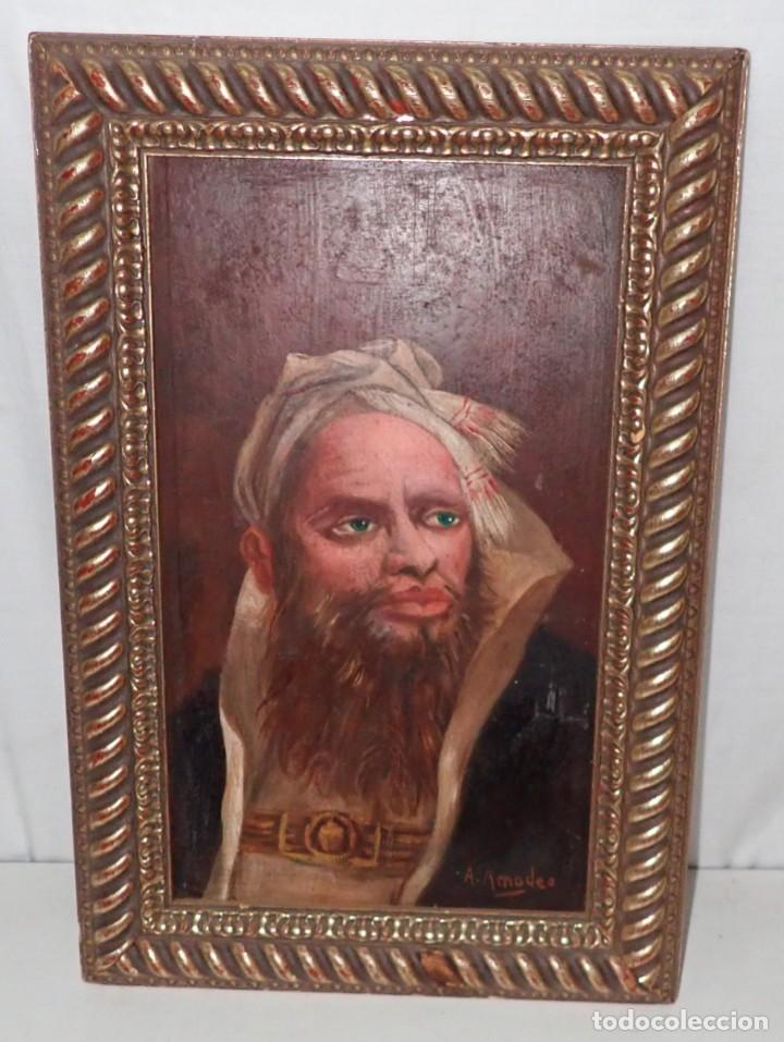 Arte: oleo sobre tabla firmado A.amodeo - Foto 1