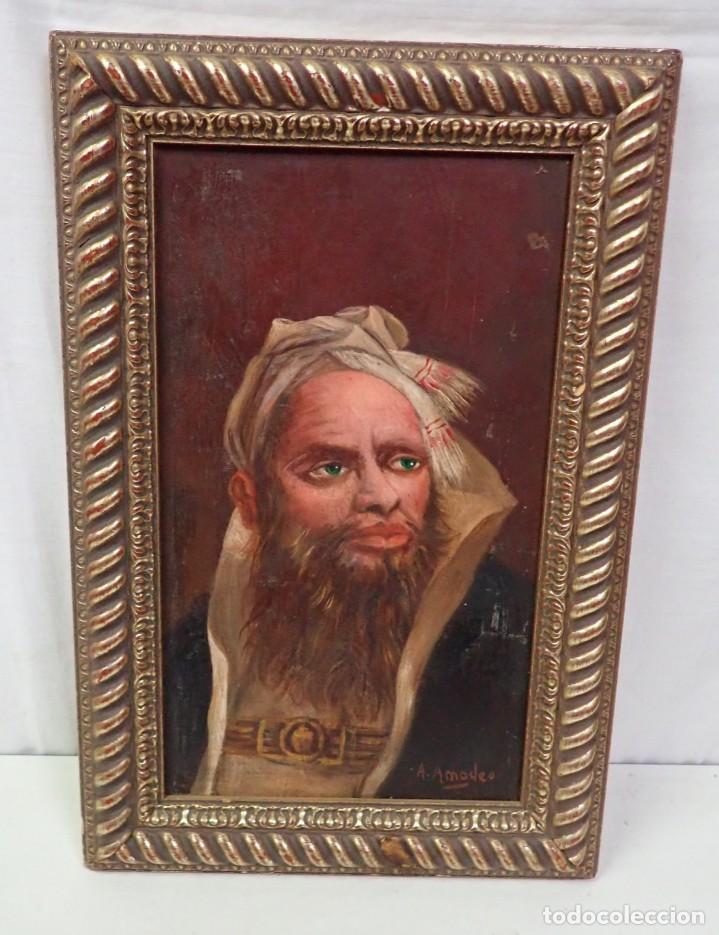 Arte: oleo sobre tabla firmado A.amodeo - Foto 5