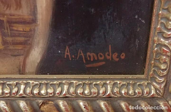 Arte: oleo sobre tabla firmado A.amodeo - Foto 6