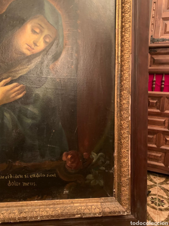 Arte: Cuadro Antiguo sobre lienzo. - Foto 8