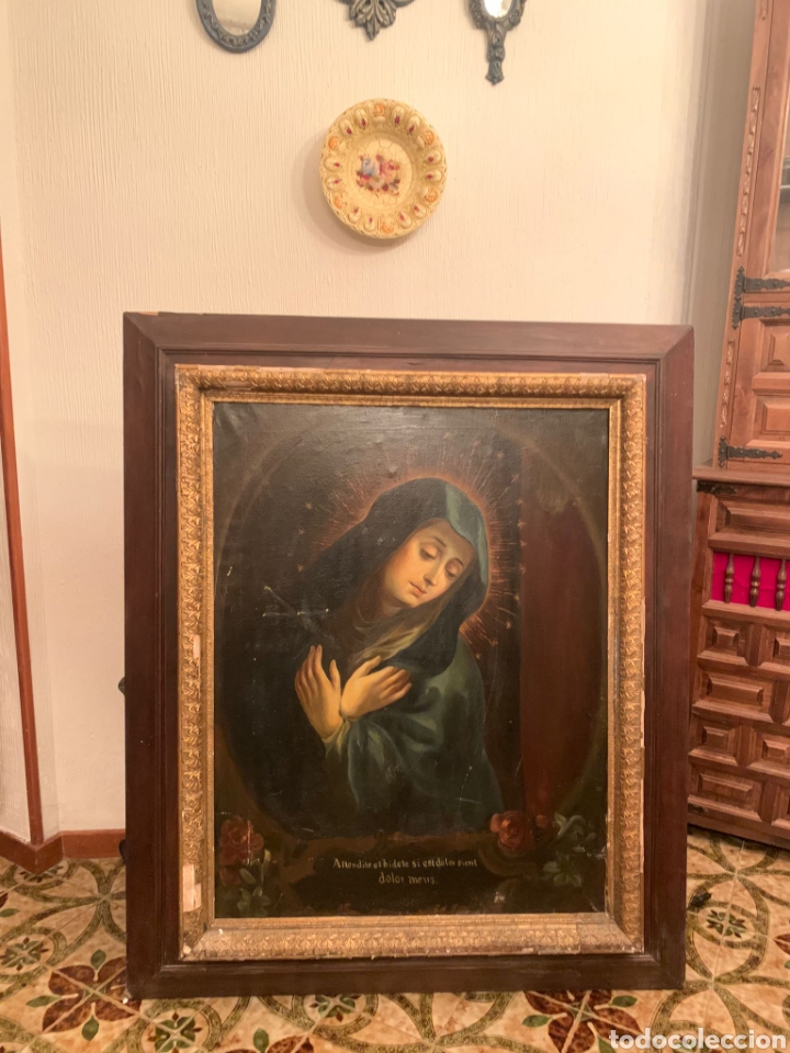 Arte: Cuadro Antiguo sobre lienzo. - Foto 11
