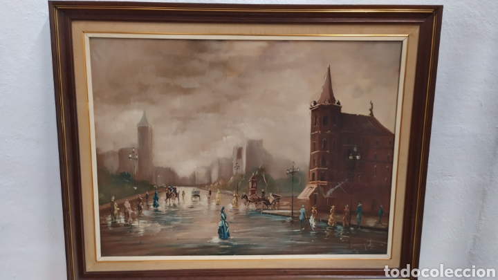 Arte: Cuadro lienzo oleo antiguo - Foto 4