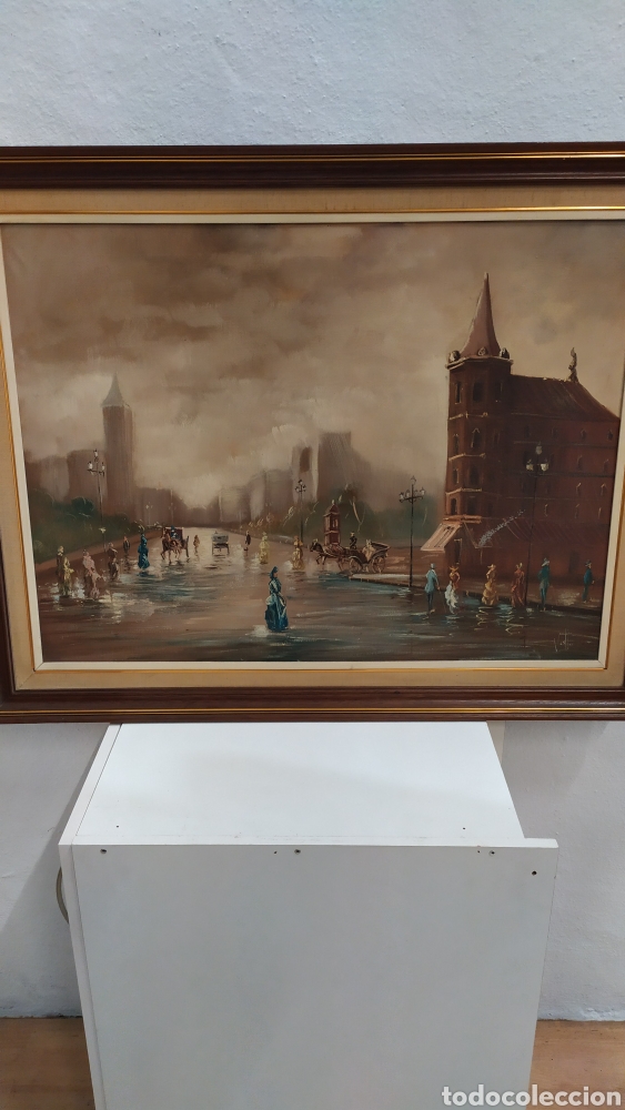 Arte: Cuadro lienzo oleo antiguo - Foto 1