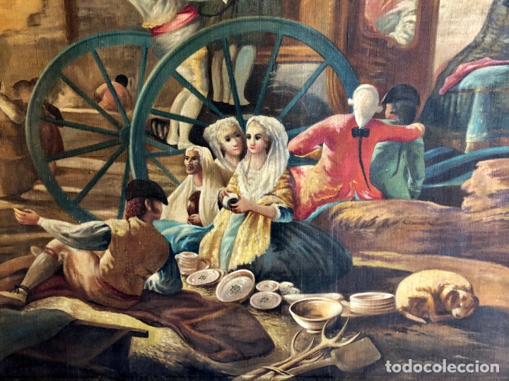 Arte: &Oacute;leo sobre lienzo. Gran formato. Versi&oacute;n de &ldquo;El Cacharrero&rdquo;. - Foto 2