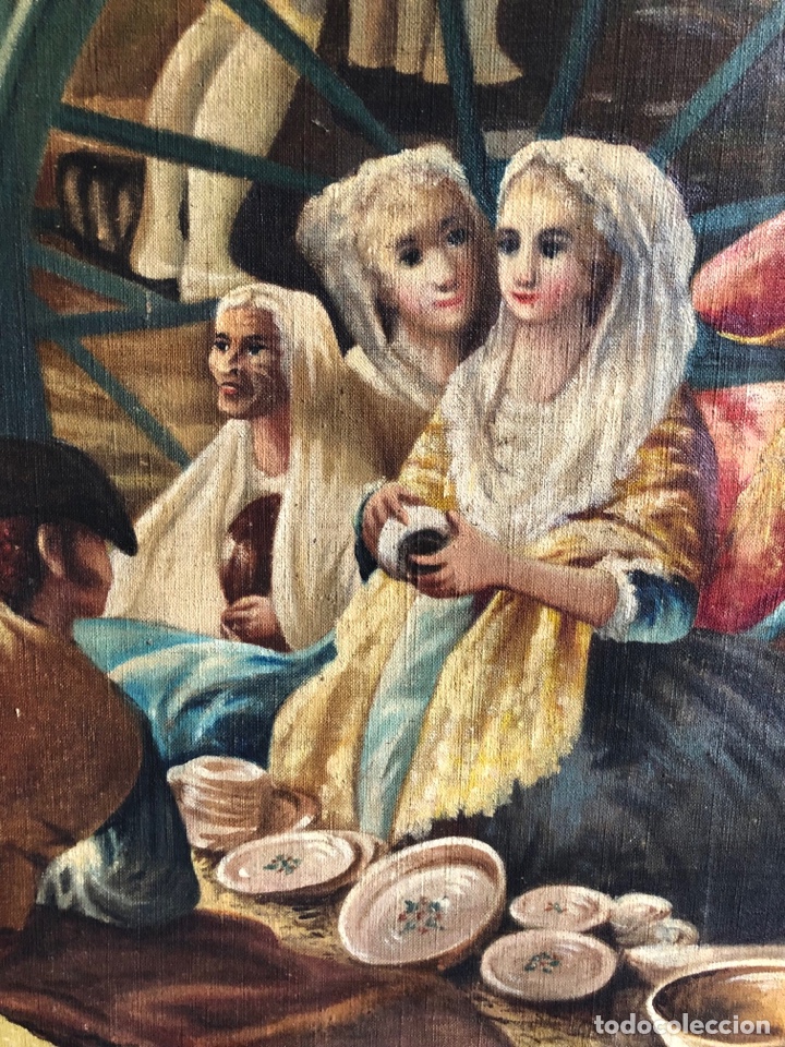 Arte: &Oacute;leo sobre lienzo. Gran formato. Versi&oacute;n de &ldquo;El Cacharrero&rdquo;. - Foto 6