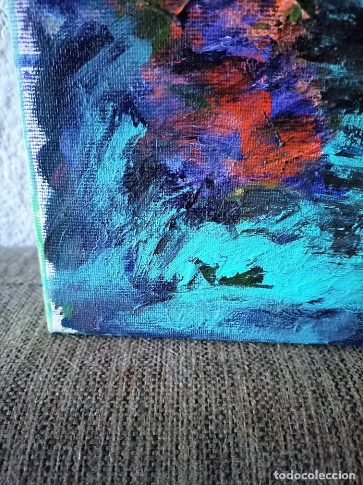 Arte: oleo sobre lienzo - an&oacute;nimo - flores - Foto 8