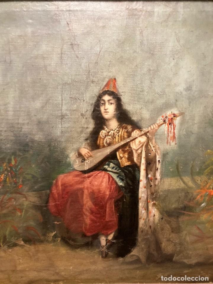 Arte: Gitana z&iacute;ngara tocando el laud, firmado Rull - Foto 7
